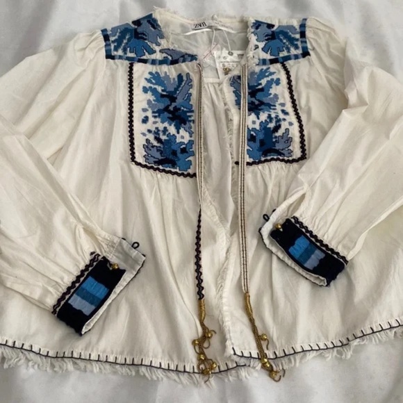 Zara Boho Jacket/ Top - Picture 2 of 6